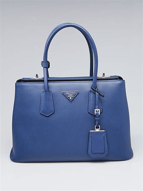 picture of a genuine prada suffiano cuir bluette|Bluette Saffiano leather shoulder bag .